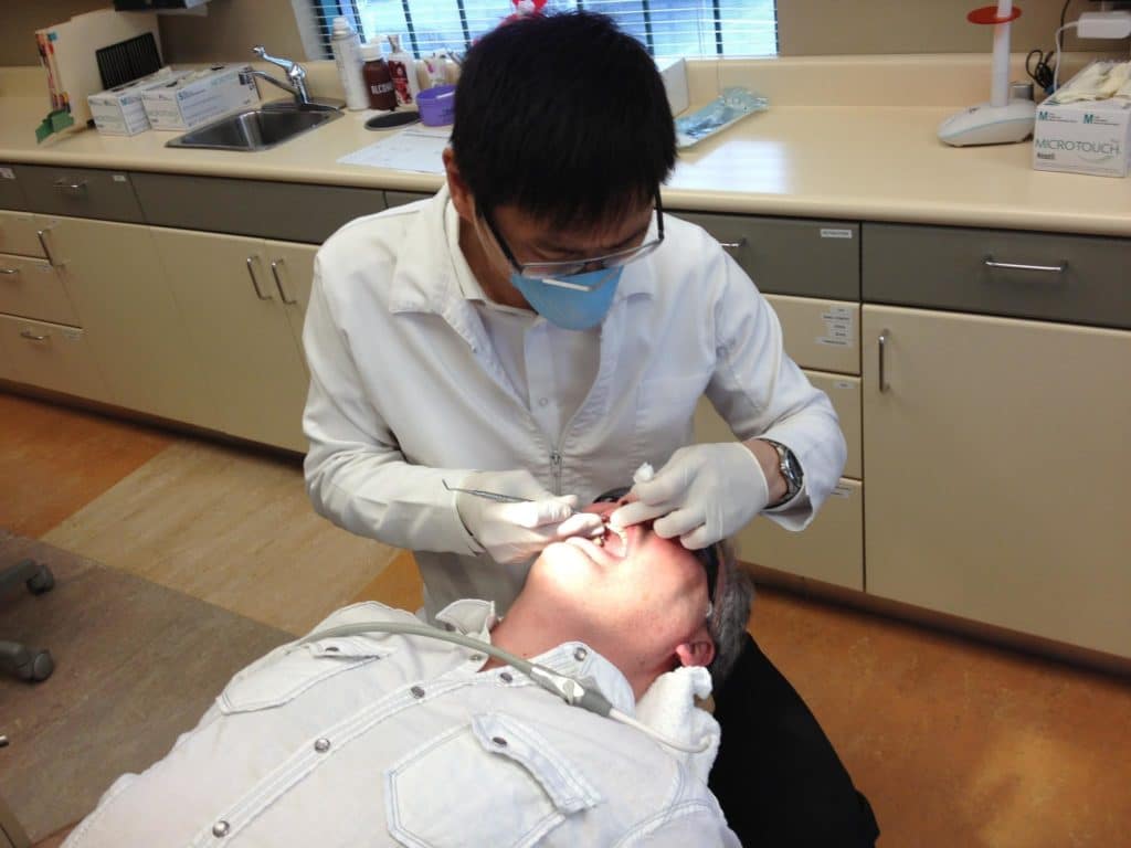 Dr Wang with patient